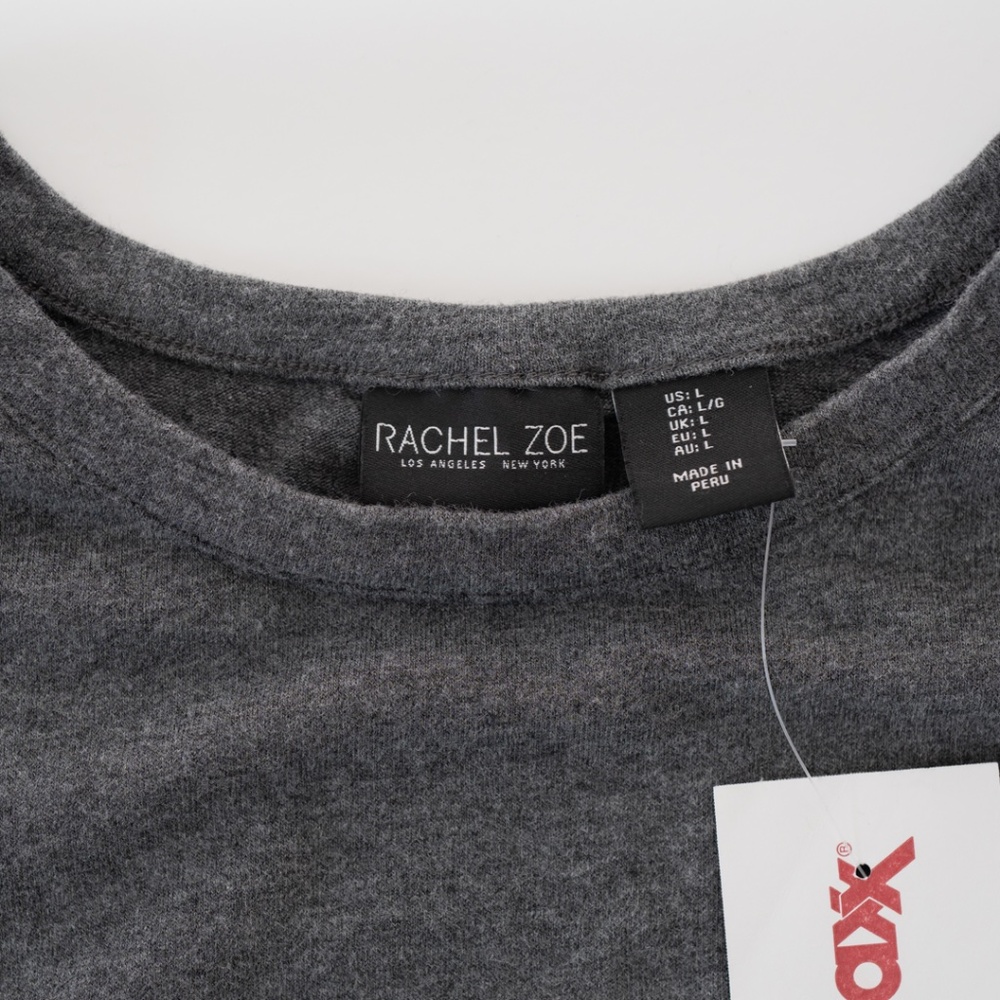 NWT Rachel Zoe Gray Long Sleeve Tee Size Large - Picture 2 of 8